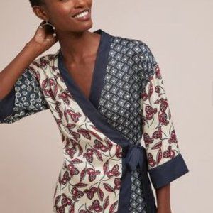 Colorful Anthropologie wrap kimono XS